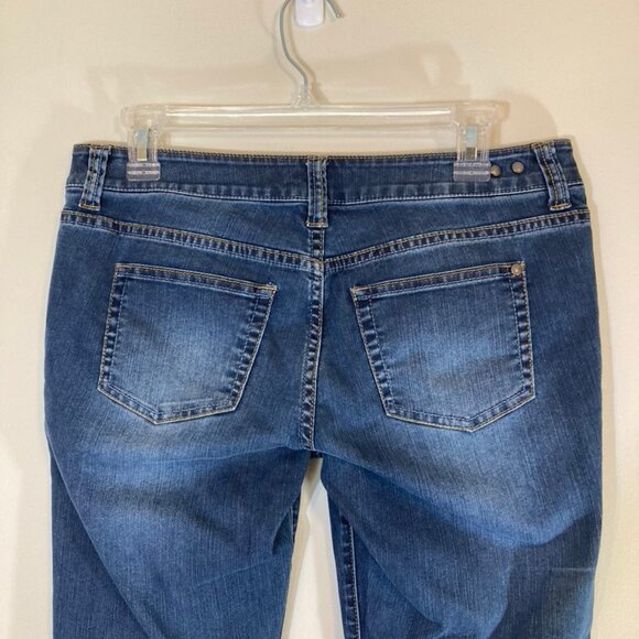 Cabi Jeans Capris Denim Mid-Rise Cotton Blend Stretch 5 Pockets Blue SZ 4 - Picture 5 of 9